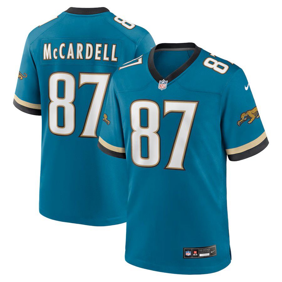 Men Jacksonville Jaguars #87 Keenan McCardell Green Nike Throwback Retired Player Game NFL Jersey